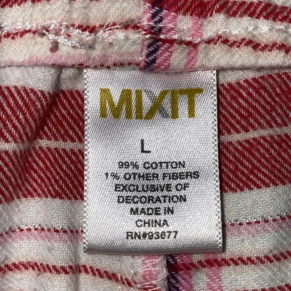 MIXIT pajama pants loungewear elastic waistband drawstring soft size L - Picture 5 of 9